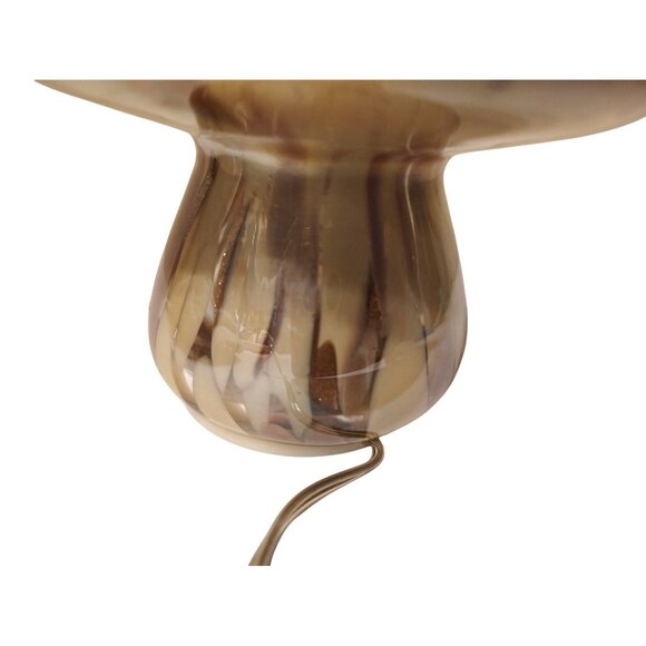Iridescent Glass Mushroom Night Light, USB Cord, Brown Gold, Swirl, Whimsical - Picture 10 of 10